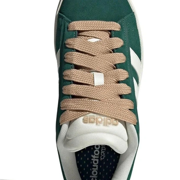Adidas Women's Green and White Sneakers - Picture 4 of 4
